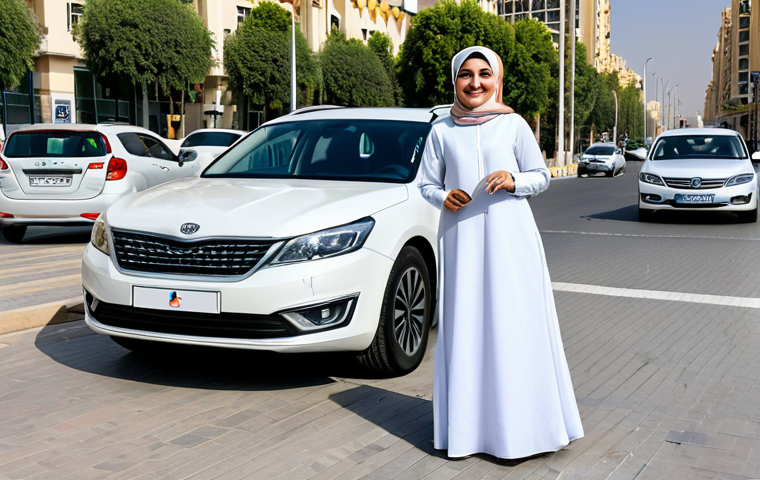 사우디아라비아의 여성 권리 변화 - "A professional Saudi woman in a modern business suit, standing confidently in a bright, contemporar...