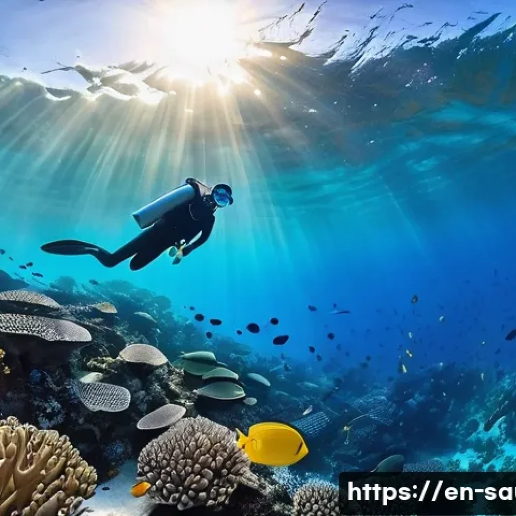 사우디아라비아 해양 관광과 크루즈 - A vibrant underwater scene in the Red Sea near Jeddah, featuring colorful coral reefs teeming with d...